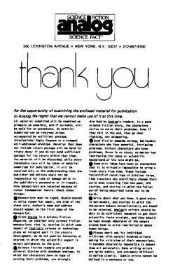 Analog form letter Analog form letter