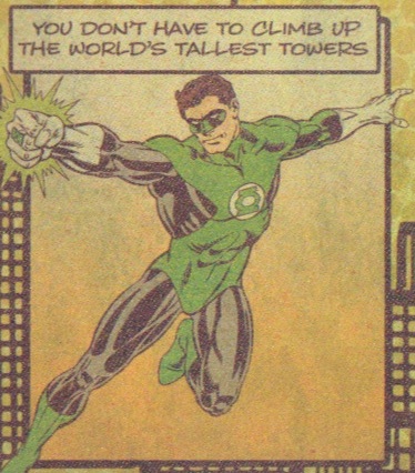 Green Lantern close-up