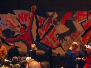 The intermission panel at Spider-Man: Turn Off the Dark.